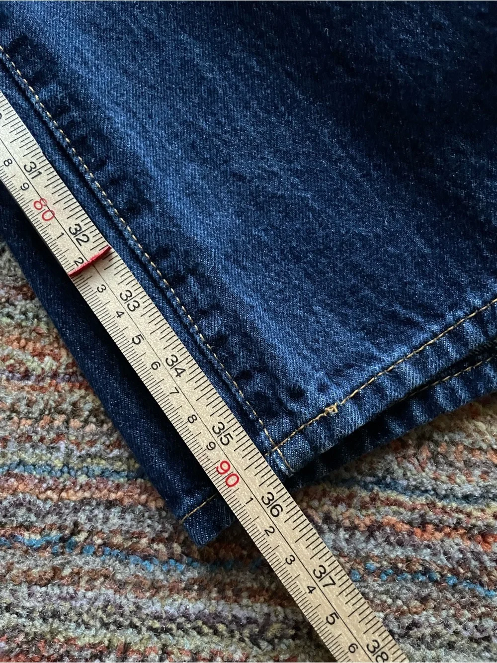 Levi's 501 Men's Straight Leg Jeans in Indigo Blue Denim Size 38x36